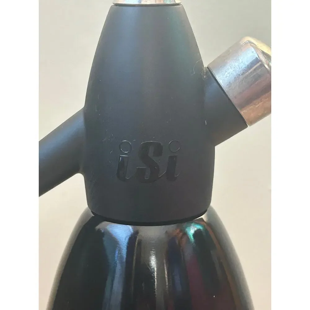 iSi Soda Siphon Seltzer Water Dispenser 1L Rare Black Bottle Seltzer Tube Incl.